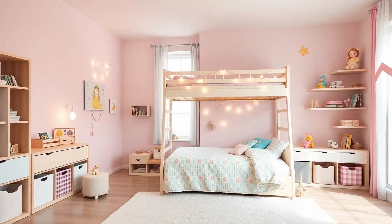 AI children room design with playful pastel colors and fun decor